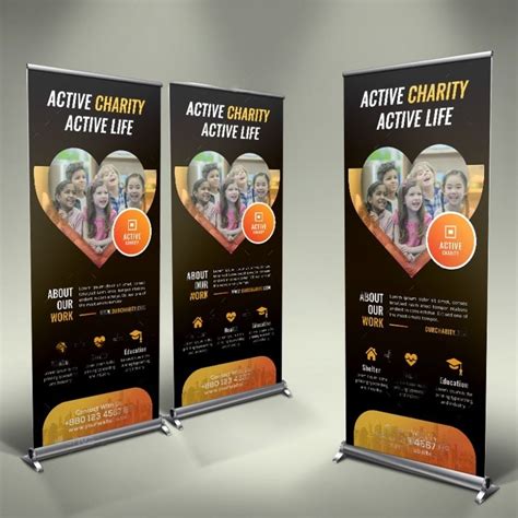 nonprofit retractable banner|sponsor table signage.
